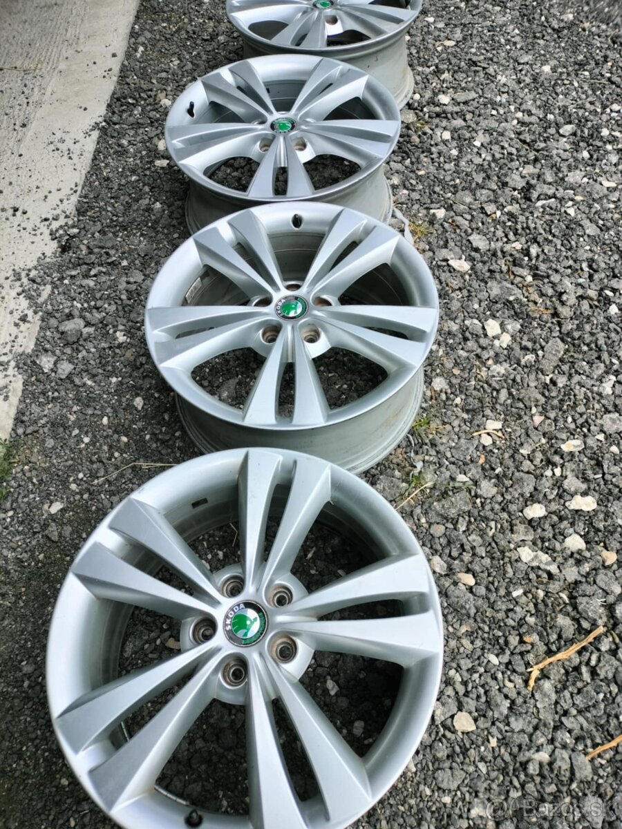 4ks alu disky orig. Škoda 5x112 R18