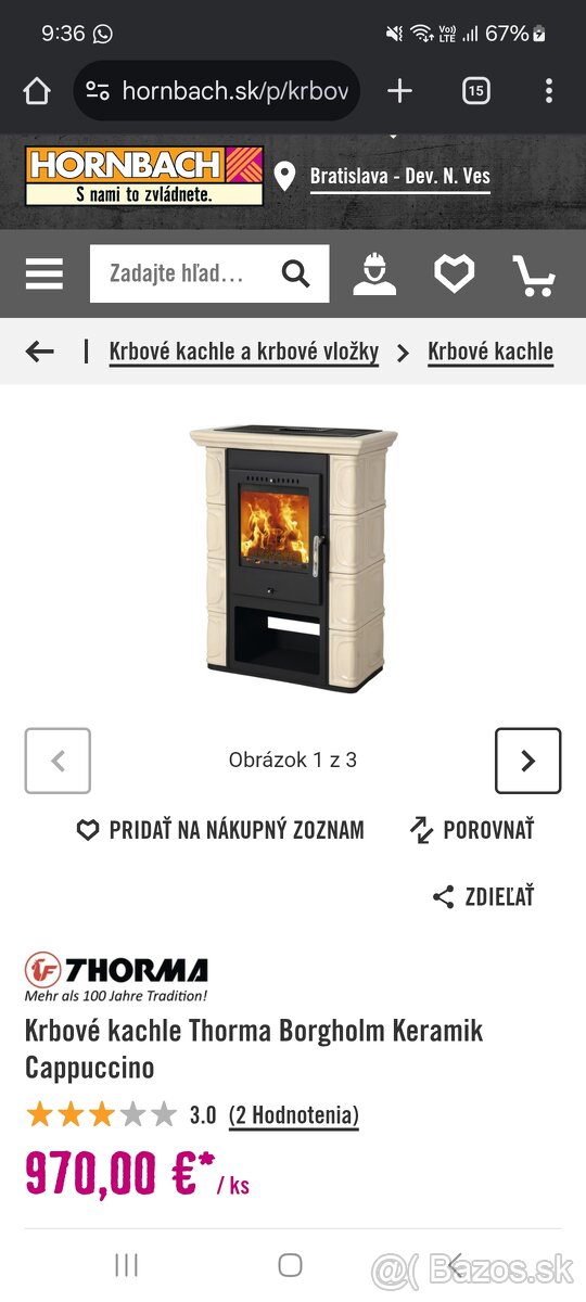 Predám krb na drevo