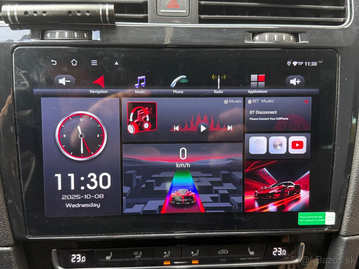 GOLF 7 2012-2019 2 Din autorádio+Ramik nove v záruke