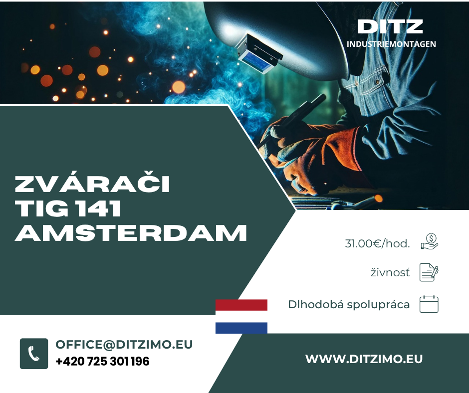 Dlhodobý projekt pre zváračov TIG 141, Amsterdam