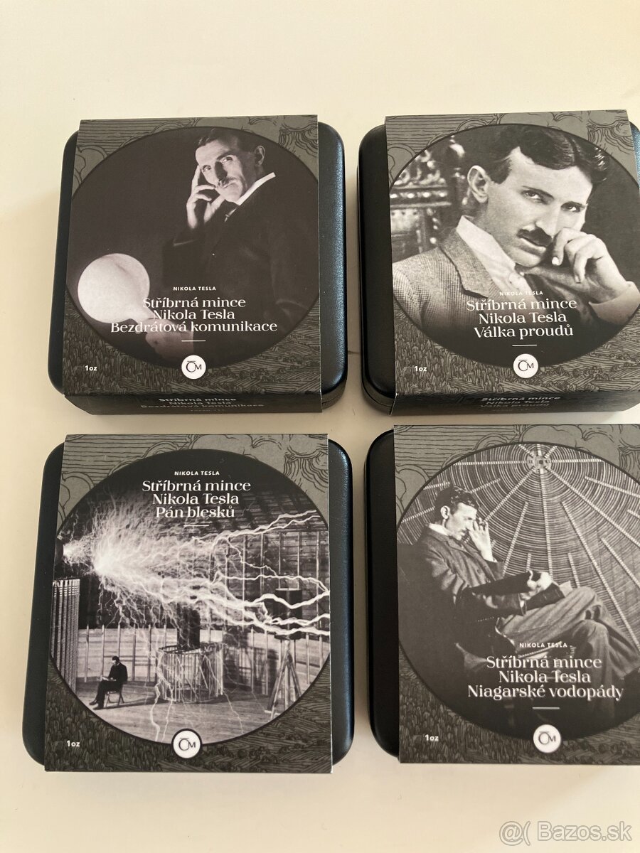 Sada strieborných mincí NIKOLA TESLA