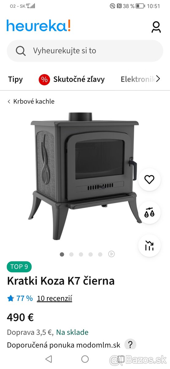 Predám liatinové krbové kachle