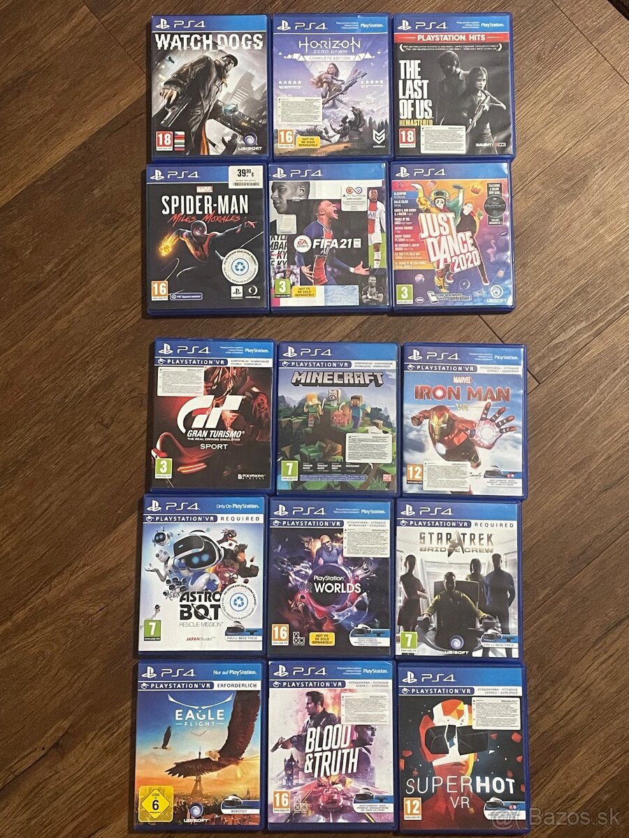 predam hry na PS4 a VR1