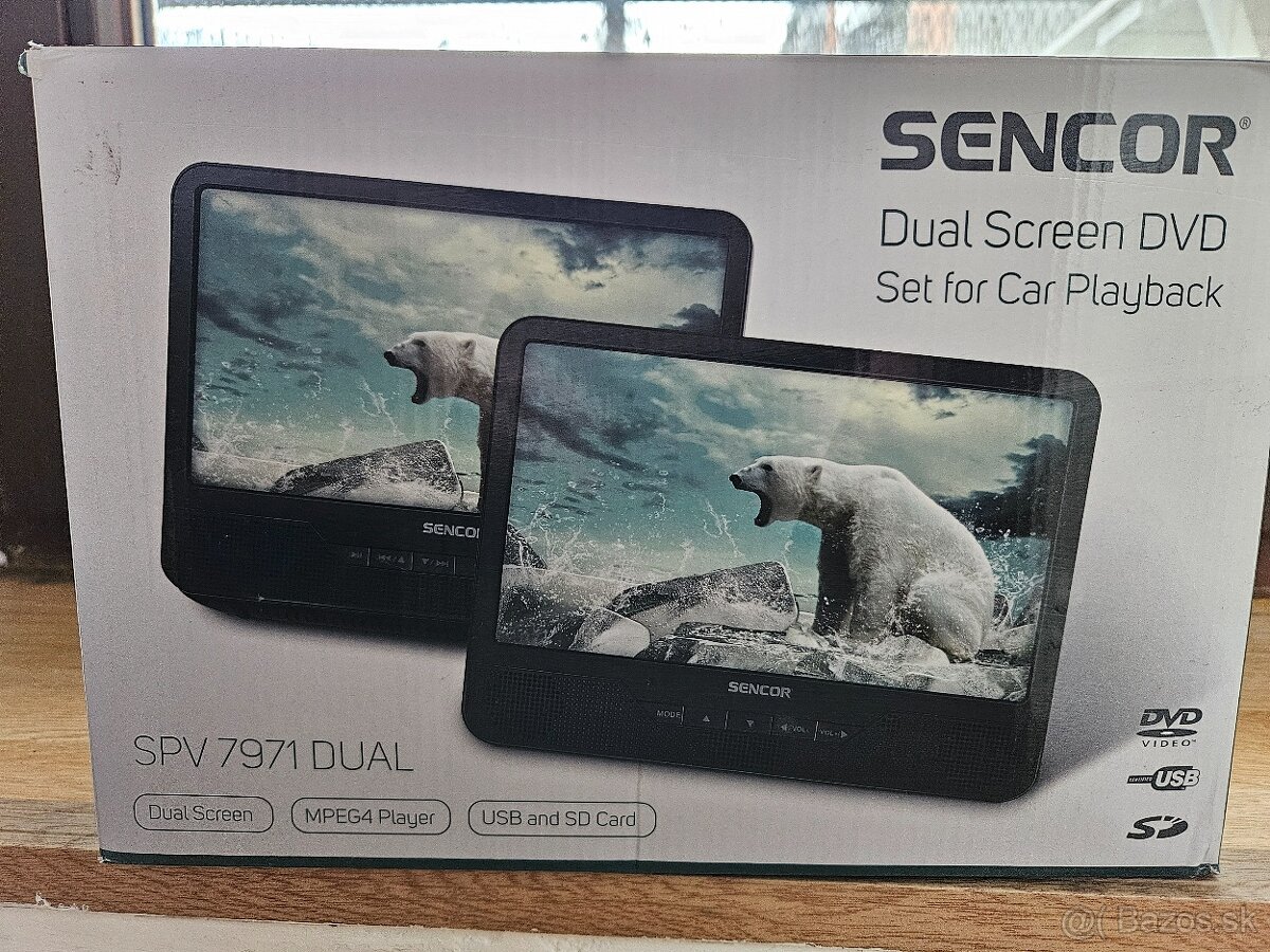 Duálny prenosný DVD prehrávač