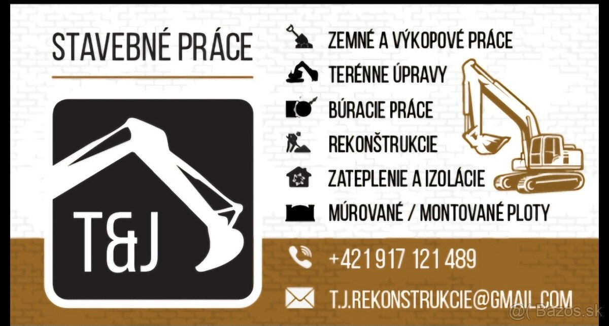 Ponúkame stavebné služby