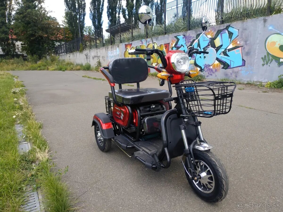Trojkolesová elektrická kolobežka, elektrická trojkolka Elec