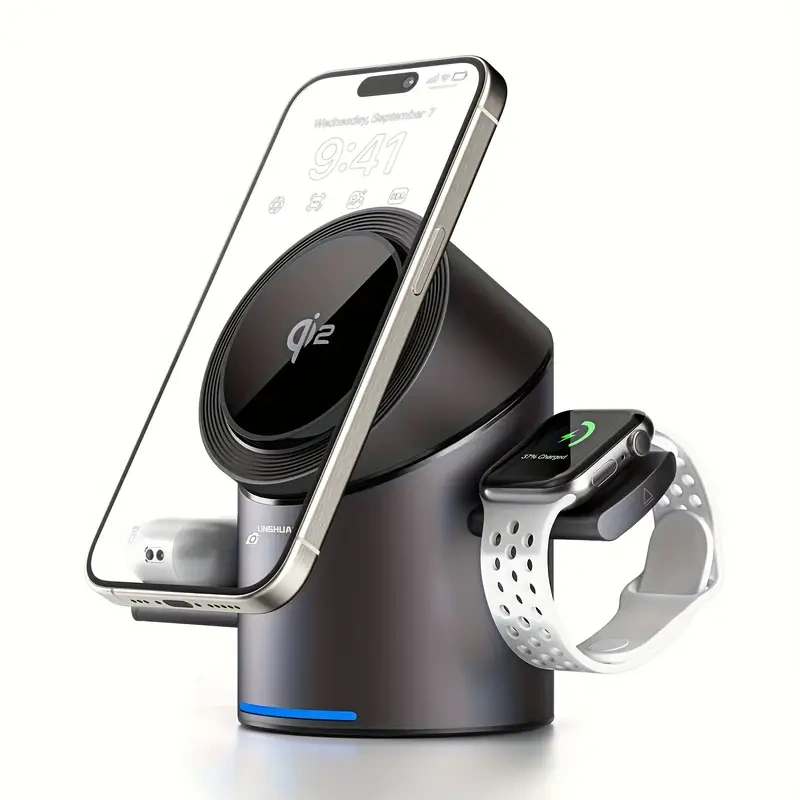 LINGHUANG Qi2 3-v-1 nabíjačka, vhodná pre iphone 16/15 a pod