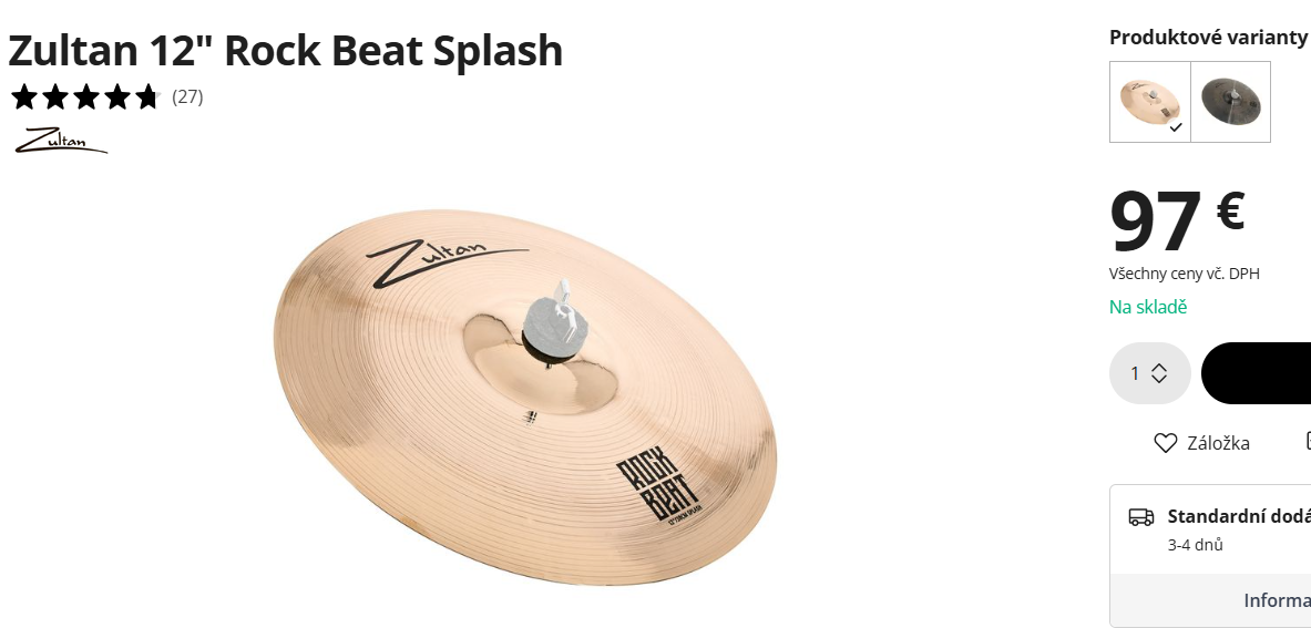 Zultan 12" Rock Beat Splash