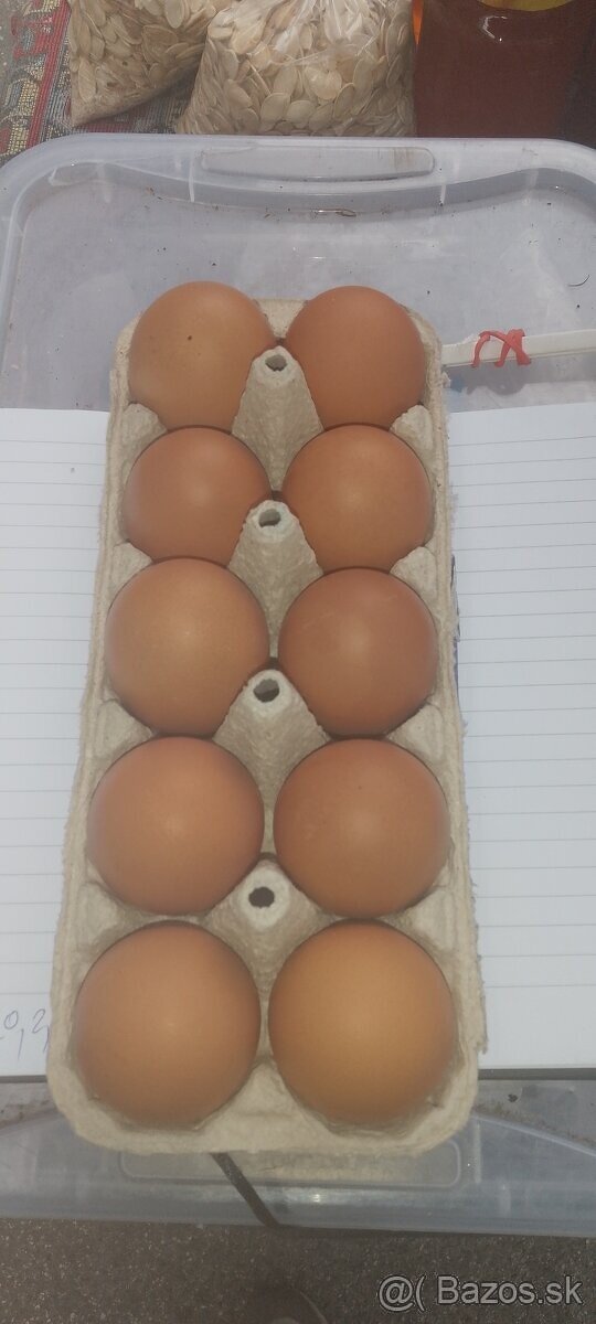 Krásne domáce vajíčka Xl oranžové pekne zltka