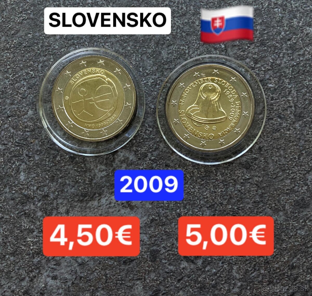 2 eurové mince Slovensko