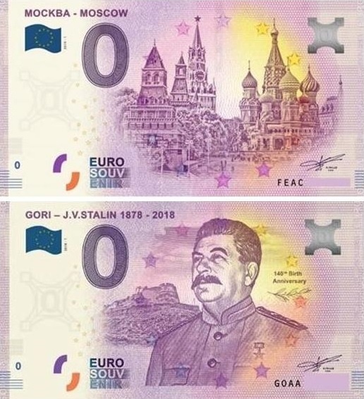 0 euro bankovka - MOSKVA , STALIN.