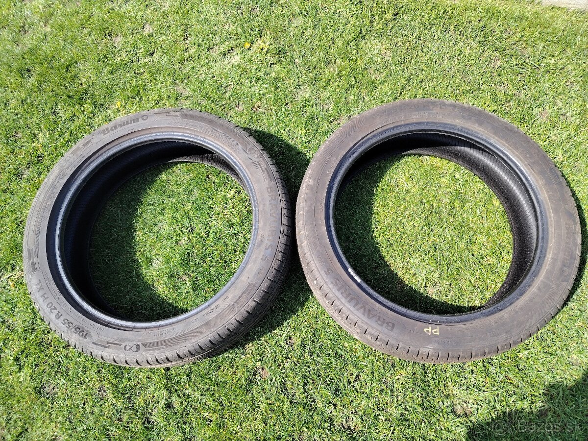 Predám 2x pneu Barum 195/55 R 20