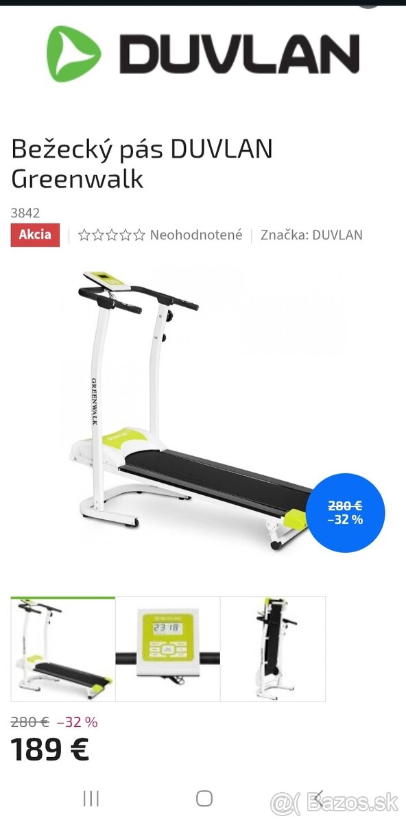 Bežecký pas DUVLAN Greenwalk