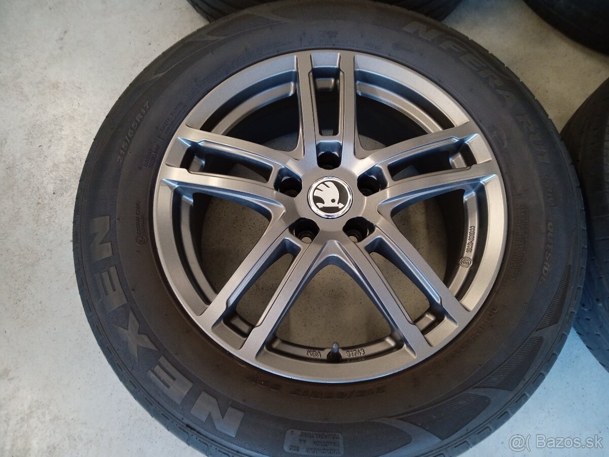 4ks letne ALU 5x112 R17 7J ET40 DEZENT SKODA KODIAQ