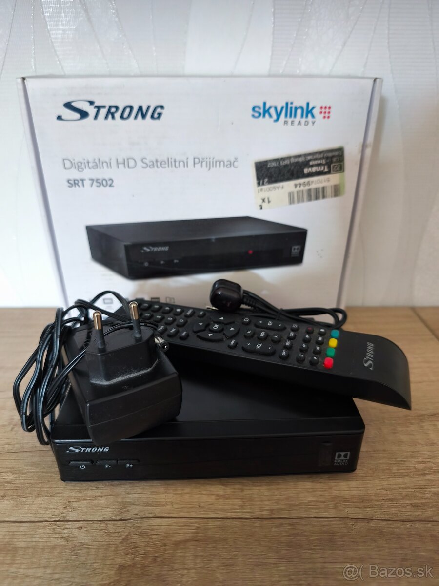 Predám DVB-S2 satelitný HD prijímač Strong SRT 7502 SKYLINK