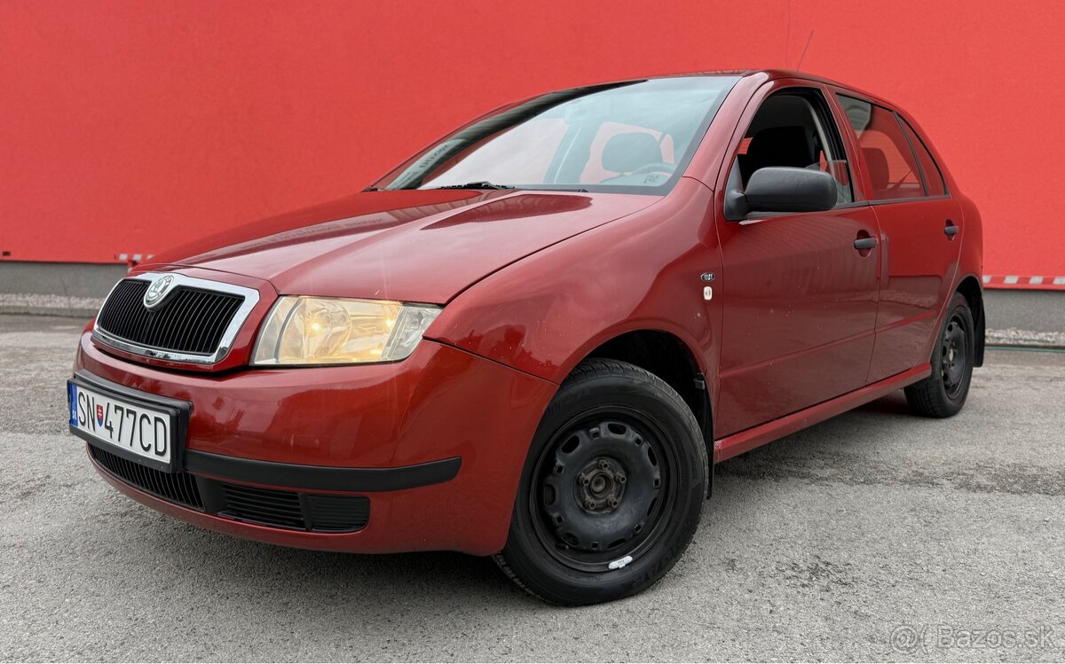 ŠKODA FABIA 1, pred-facelift, 1.4MPI, 50KW, 140TKM, 2x kľúč