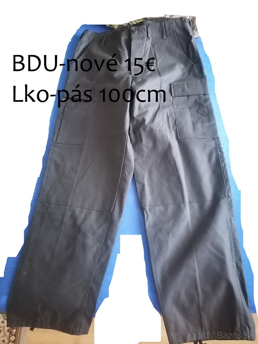 BDU maskáče čierne