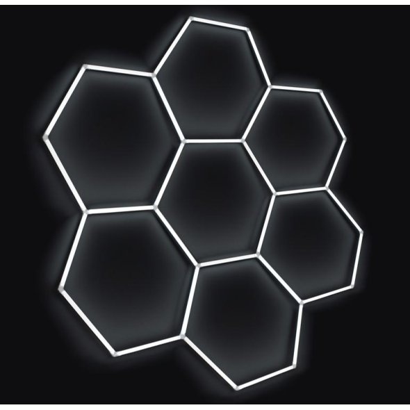 💡 LED HEXAGONOVÉ SVETLO 6500 K – 238 x 252 cm