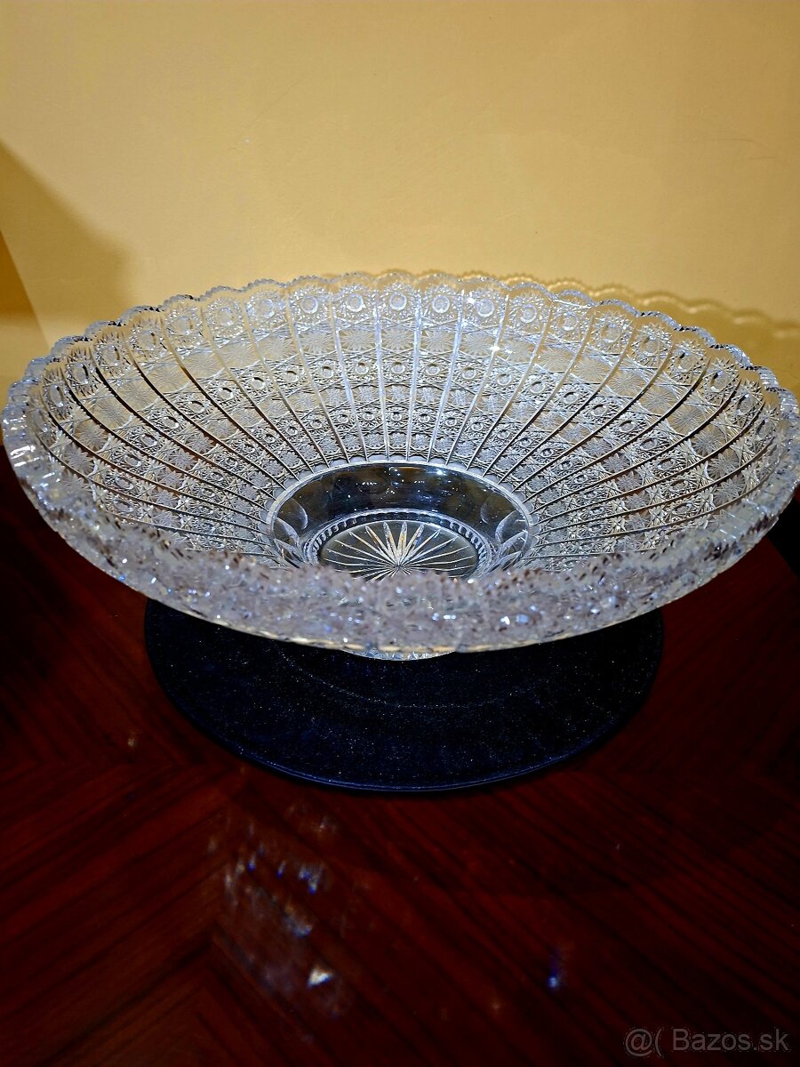 Krištáľová brúsená misa Bohemia Crystal 40cm