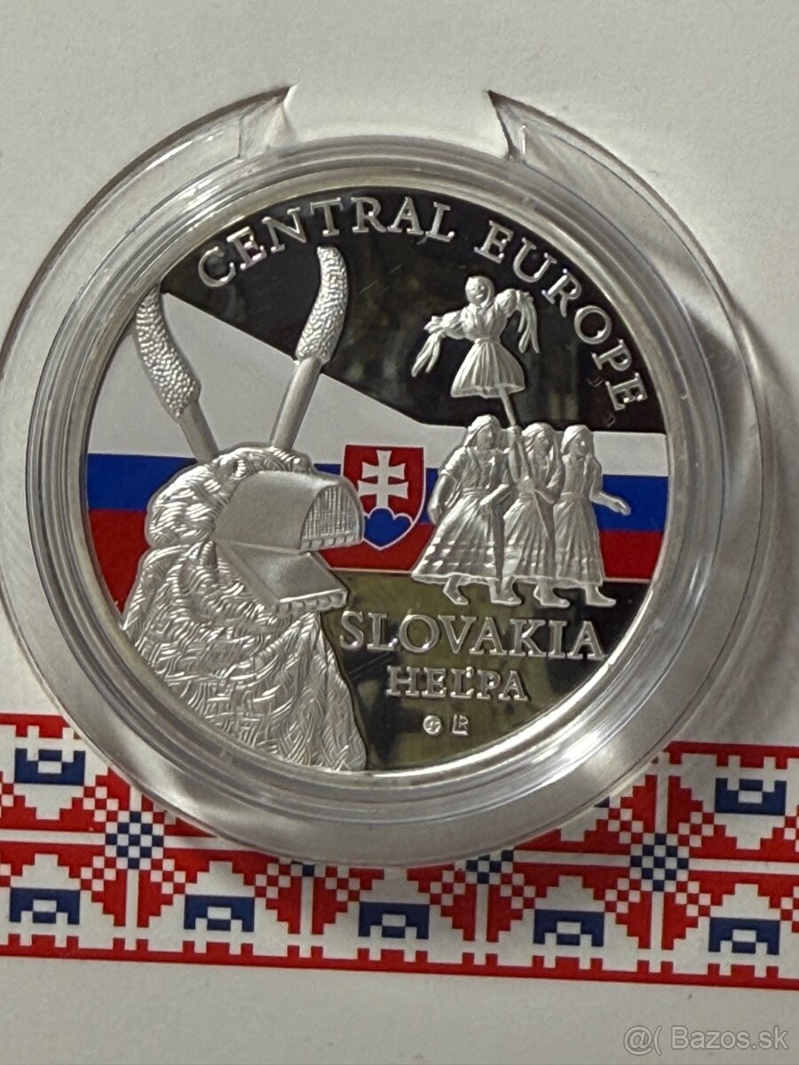 Strieborna medaila Rituálne masky Slovensko