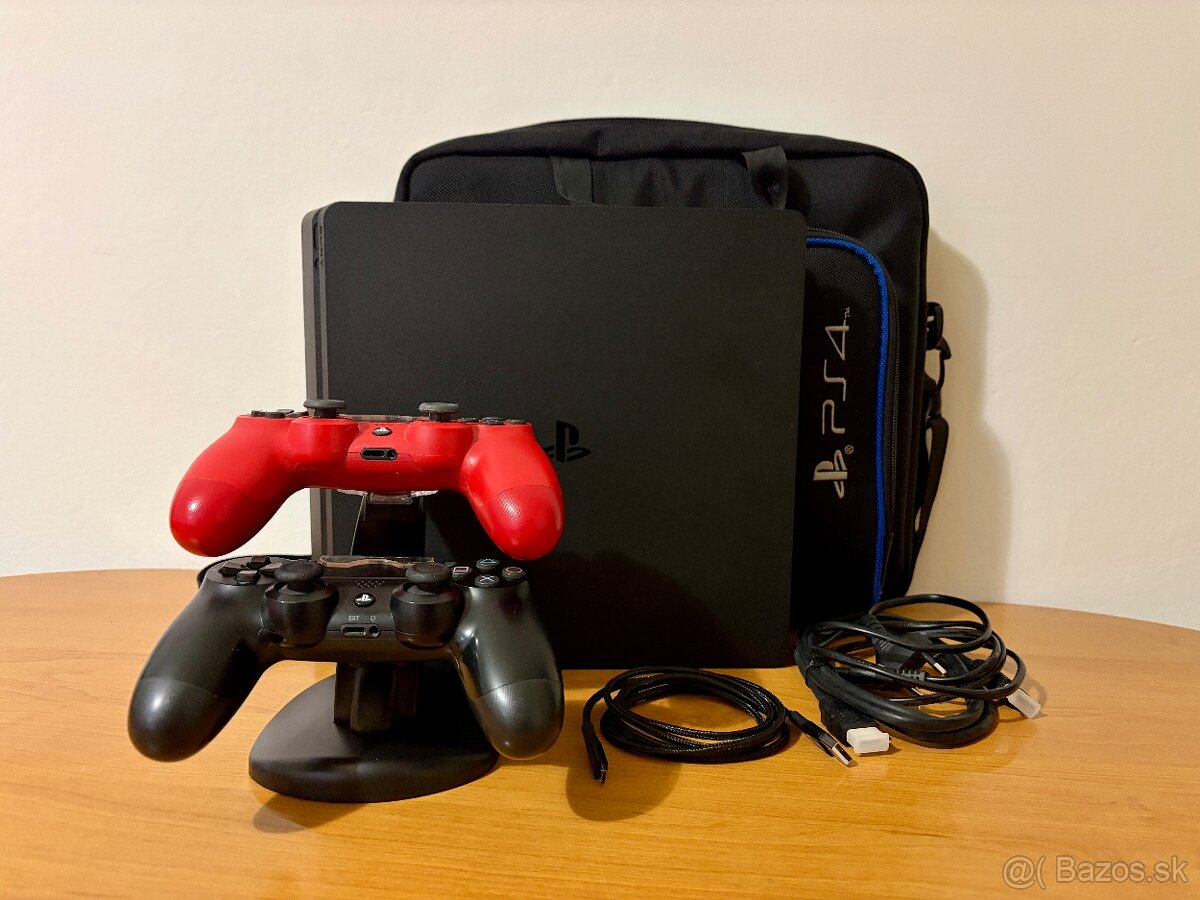 Playstation 4 Slim 500gb 7 hier 2x ovladač + taška