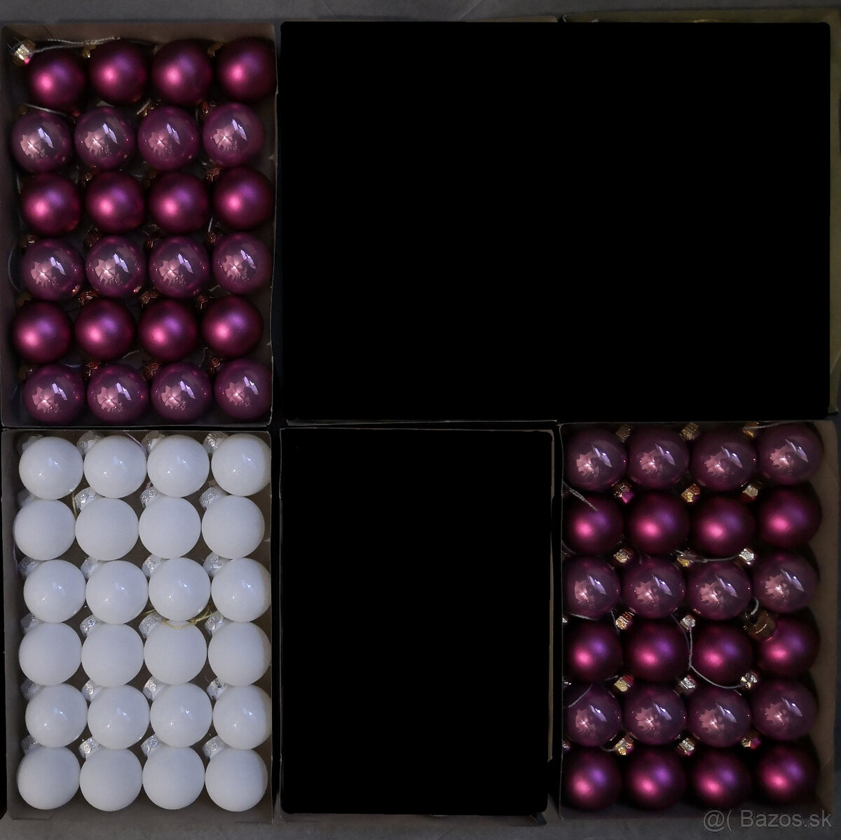 Vianočné ozdoby sklenene perleťové gule