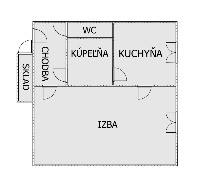1- izbový byt, /40m2/, Žilina - CENTRUM