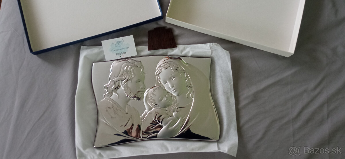 Luxusný taliansky strieborný obraz