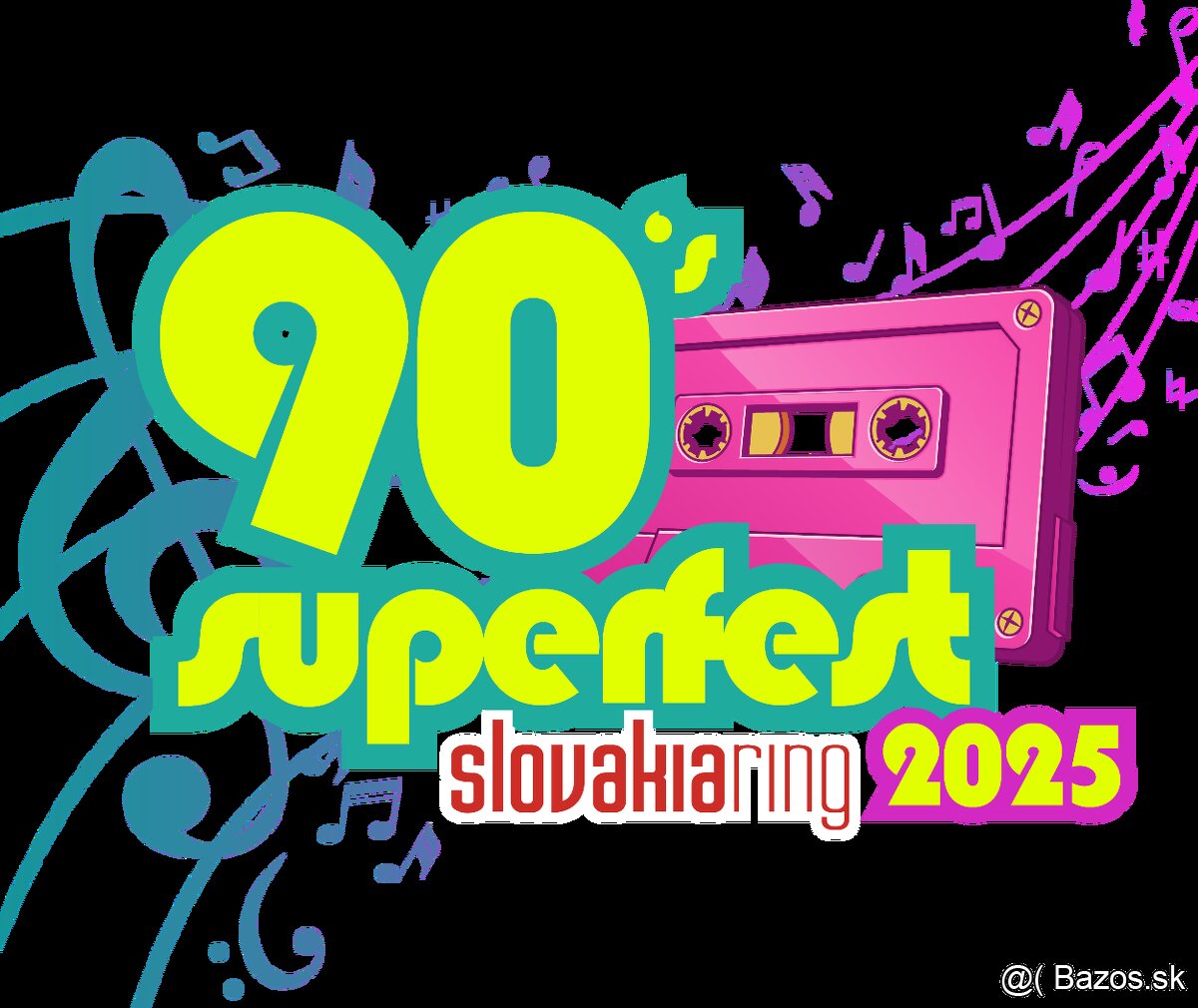 2x Vstupenka na 90's SUPER FEST 2025 na Slovakia Ring-u