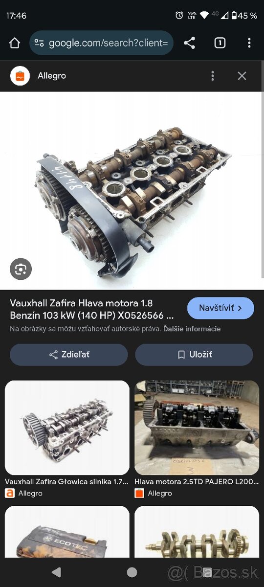 Kúpim hlavu valcov na Opel Zafira b 2006