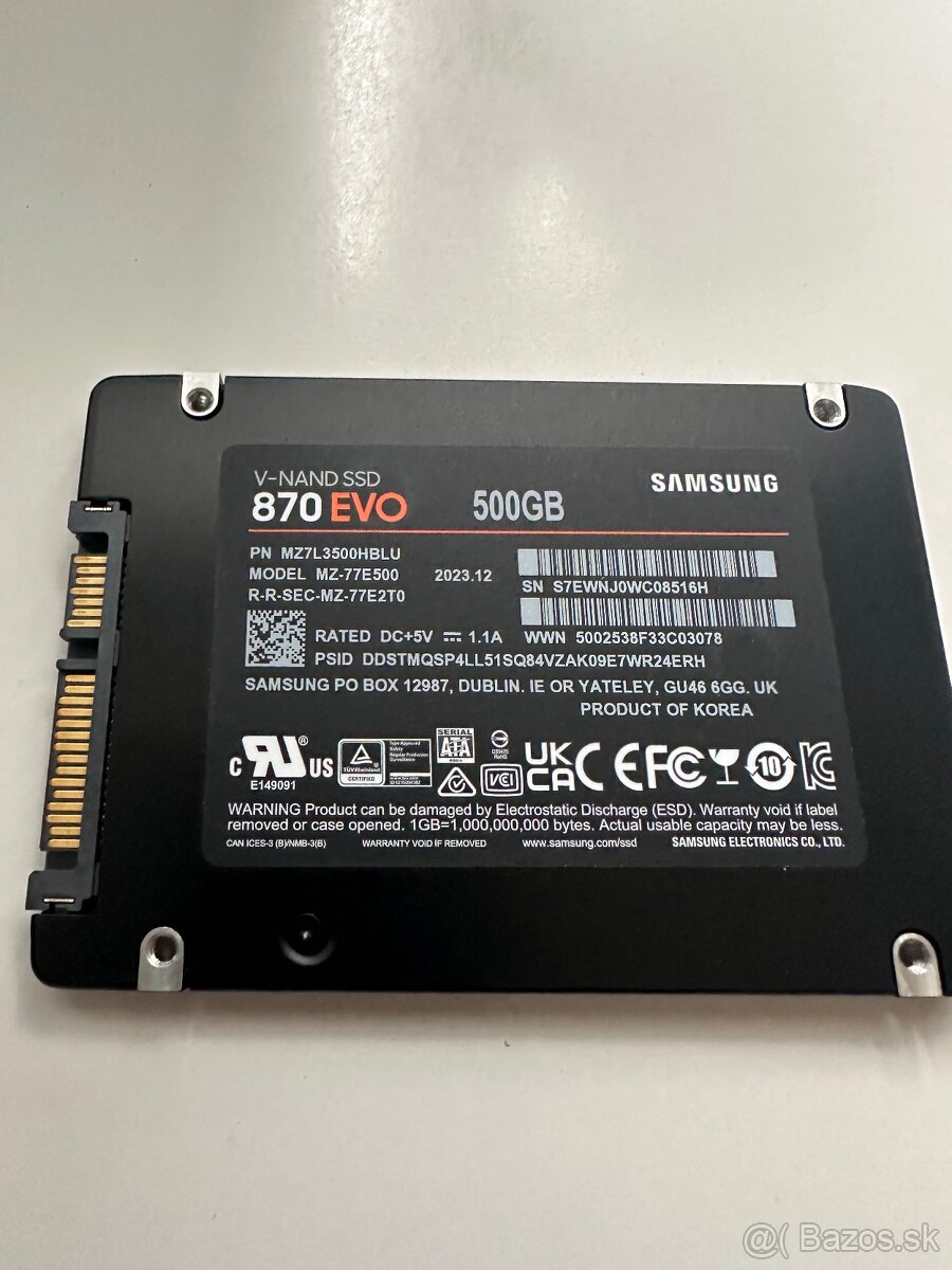 Ssd Samsung 870 EVO 500GB 2,5”