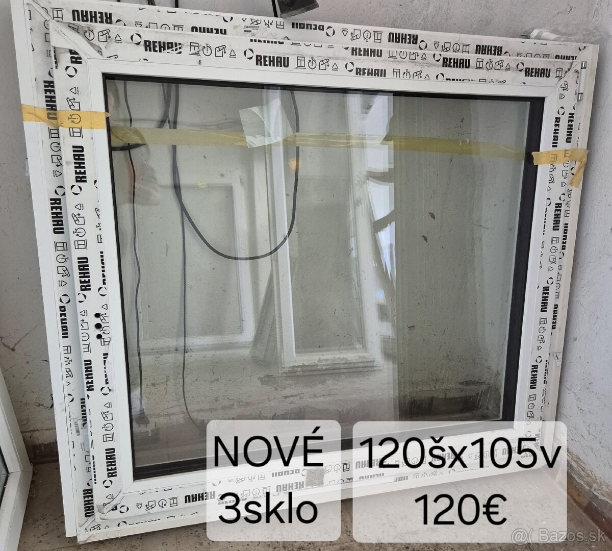 Plastové okno nové 120x105