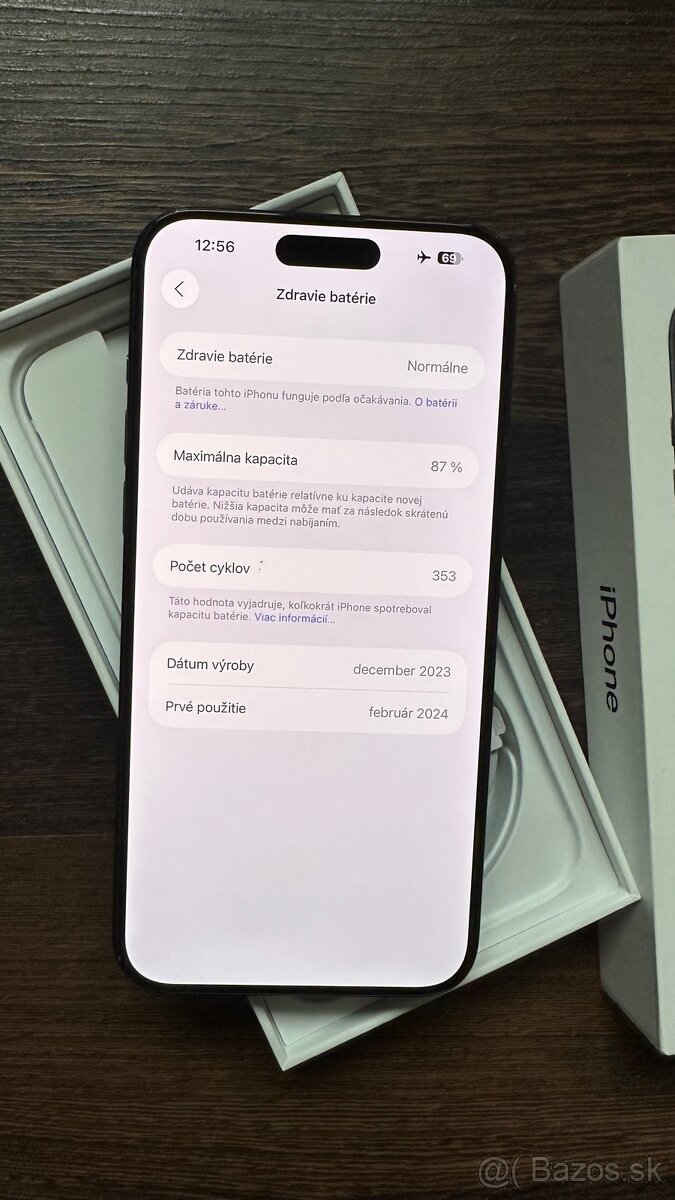 Apple iPhone 15 Pro Max 256GB 87% Batéria