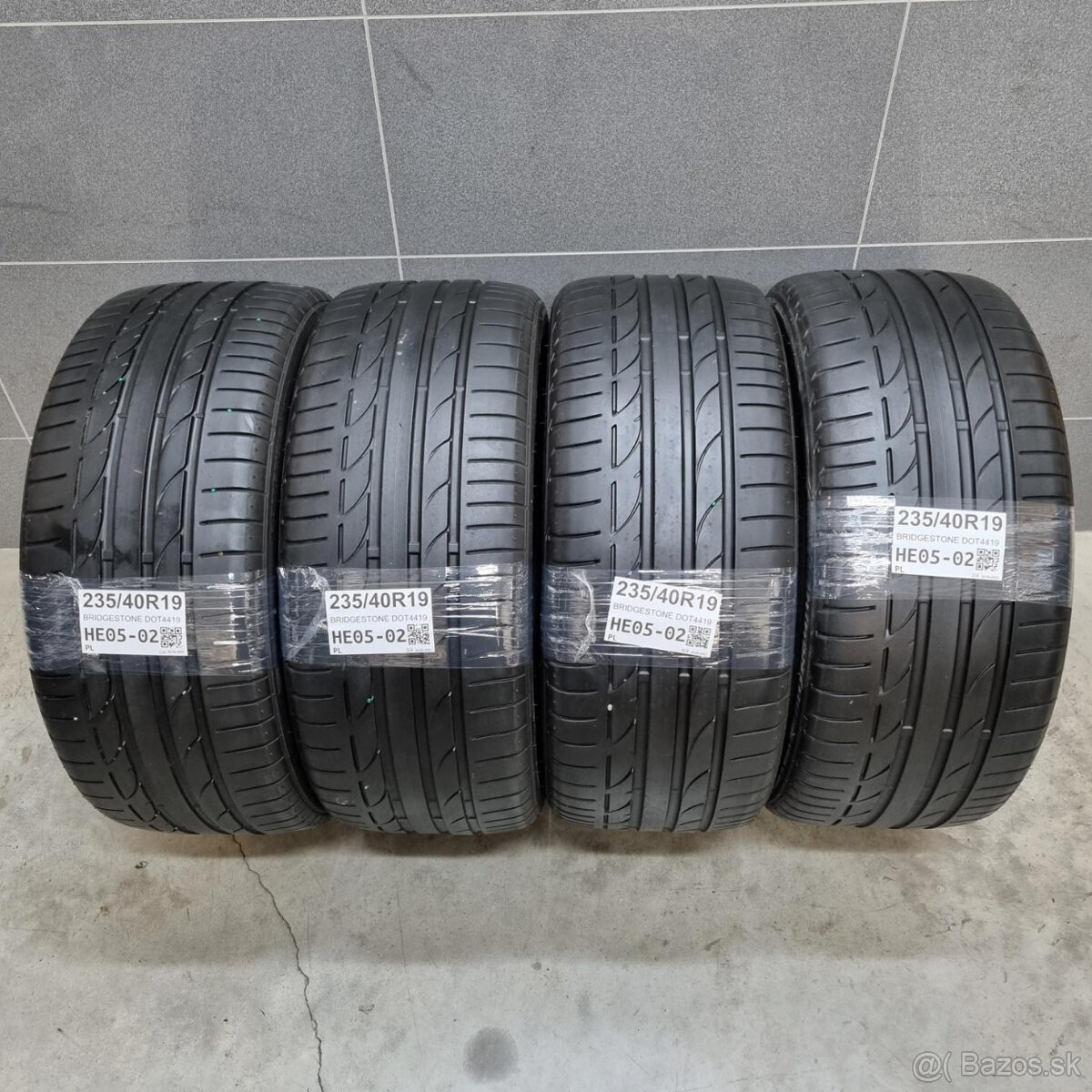 Letné pneumatiky 235/40 R19 BRIDGESTONE DOT4419