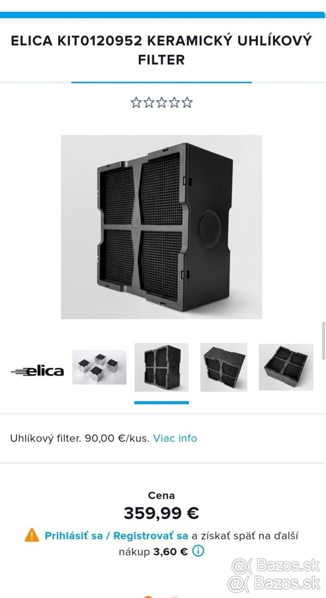 Nový Elica KIT0120952 keramický uhlíkový filter