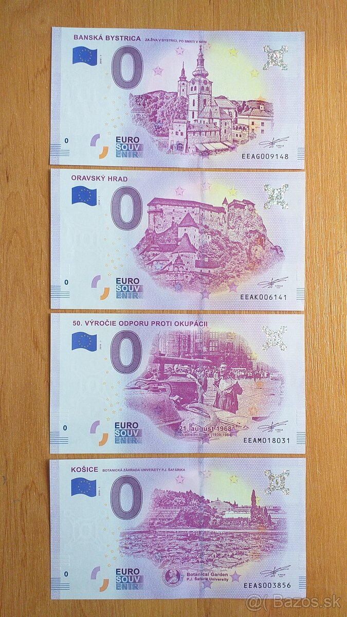 0 euro bankovka, 0 euro souvenir, 0€ bankovka 1