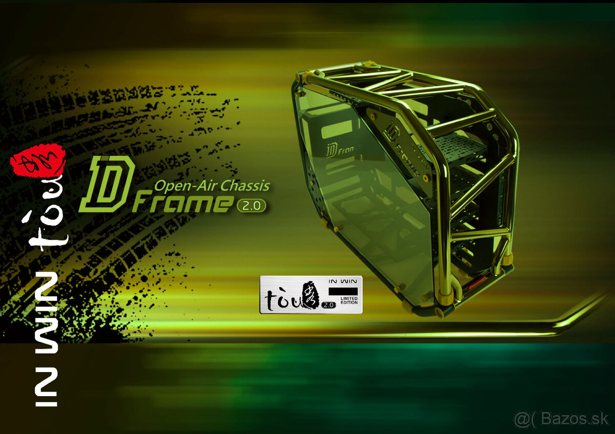 In Win D-FRAME 2.0 black/green + 1065W zdroj D-FRAME 2.0