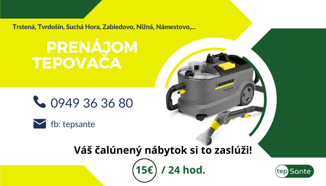 Prenájmem tepovač karcher puzzi 10/1