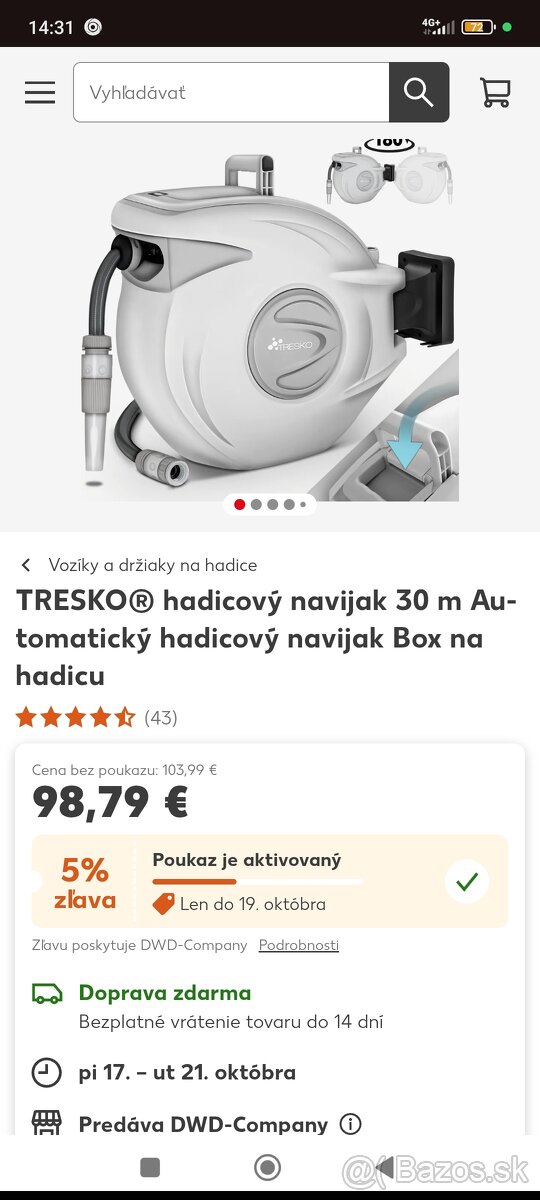 Hadicový navijak