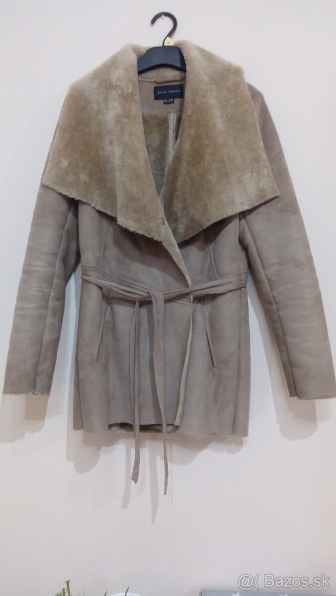 Dámsky kabát jelenicový hnedý S-M