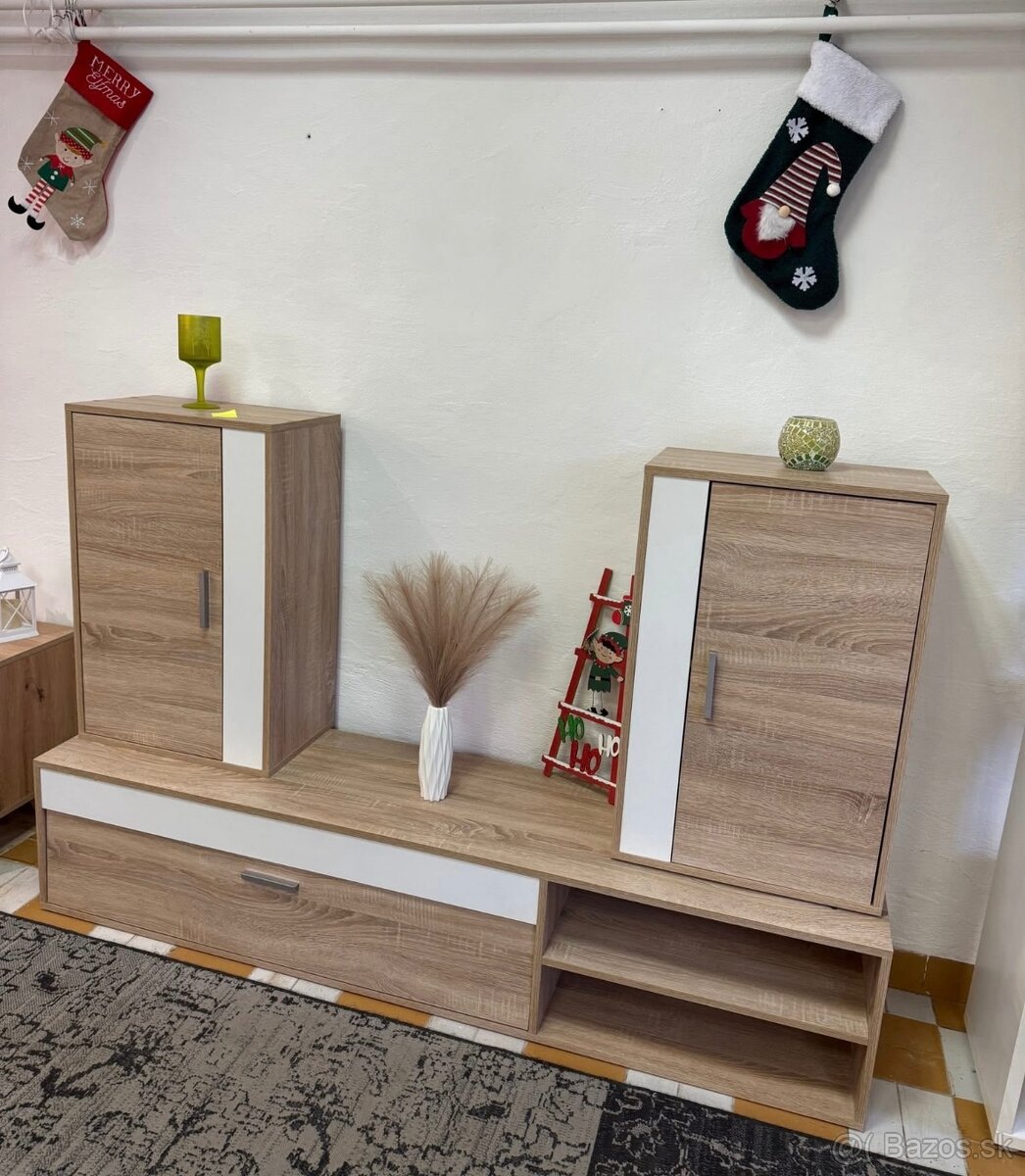 Obývačková zostava – moderný dekor dub + biela