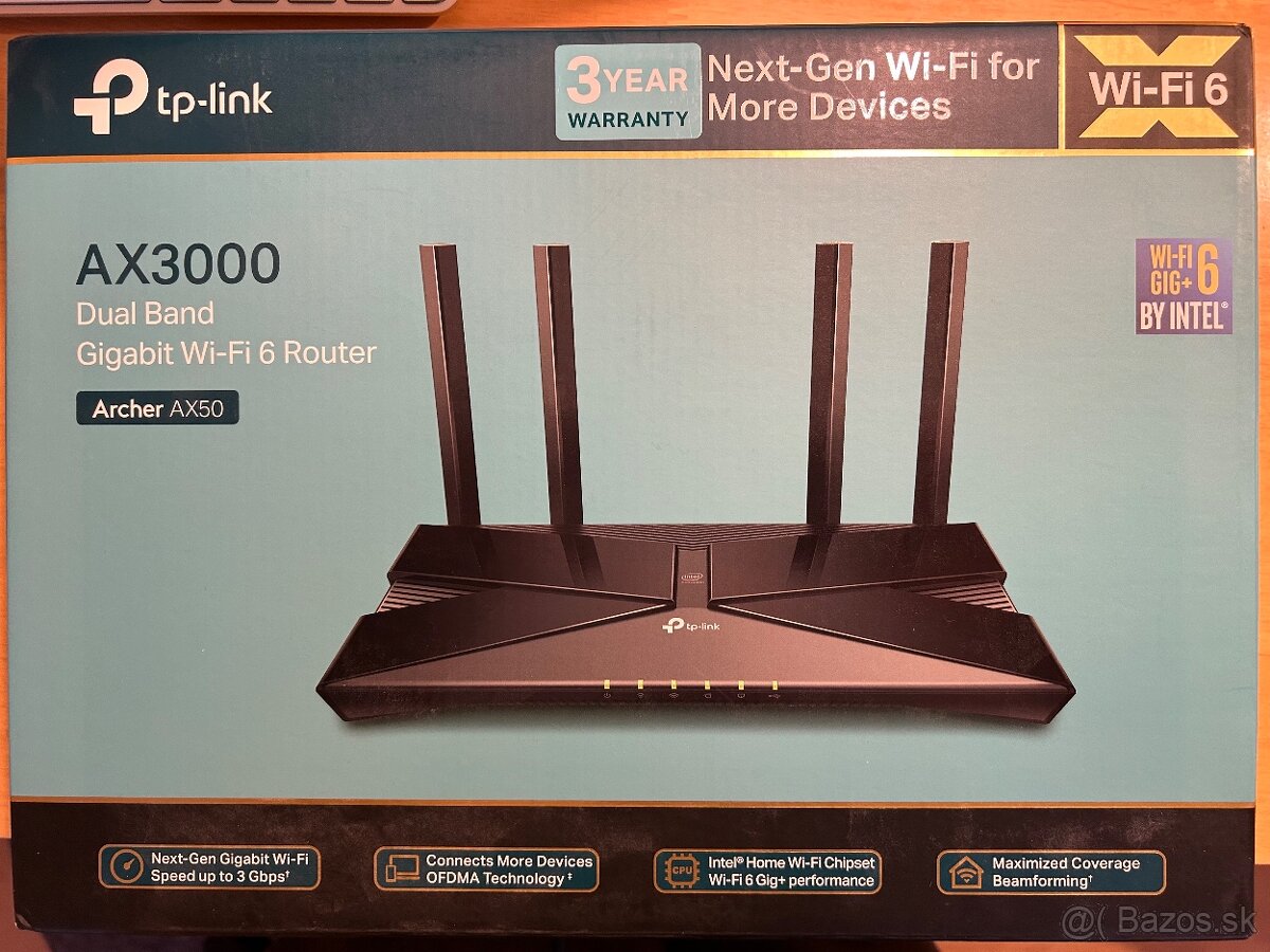 WIFI ROUTER TP LINK AX 3000 Archer AX50