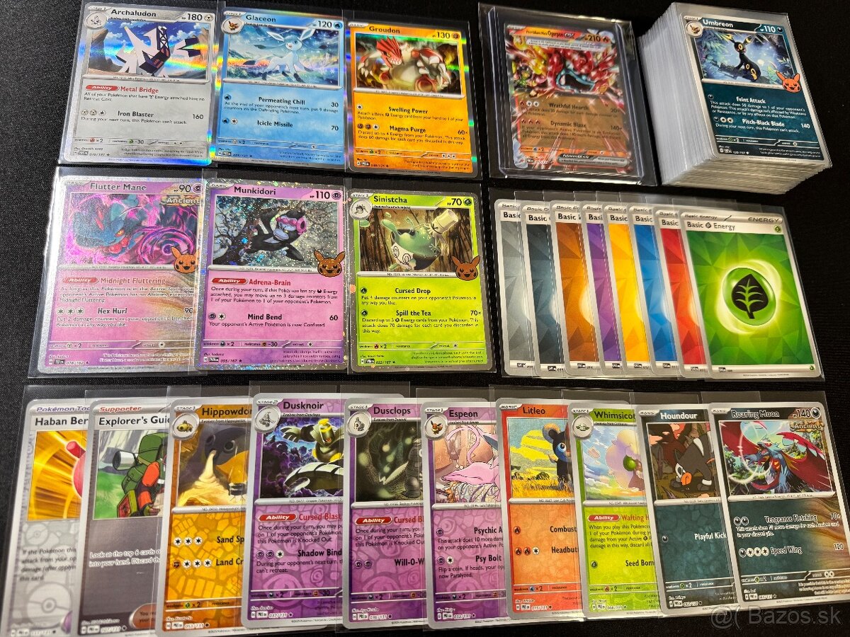 Pokemón MEGA balík (D): 100ks kariet v obaloch s EX + darček