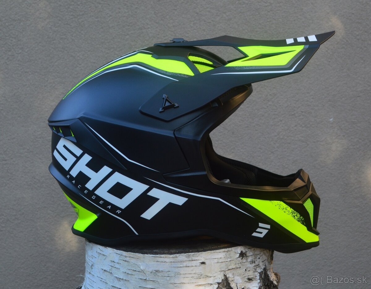 SHOT matná čierno žltá priba CARBON Kevlar 1100gra.