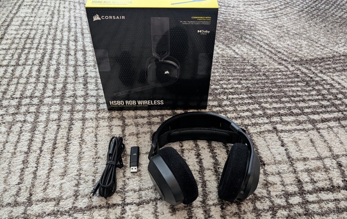 Slúchadlá Corsair HS80 RGB Wireless