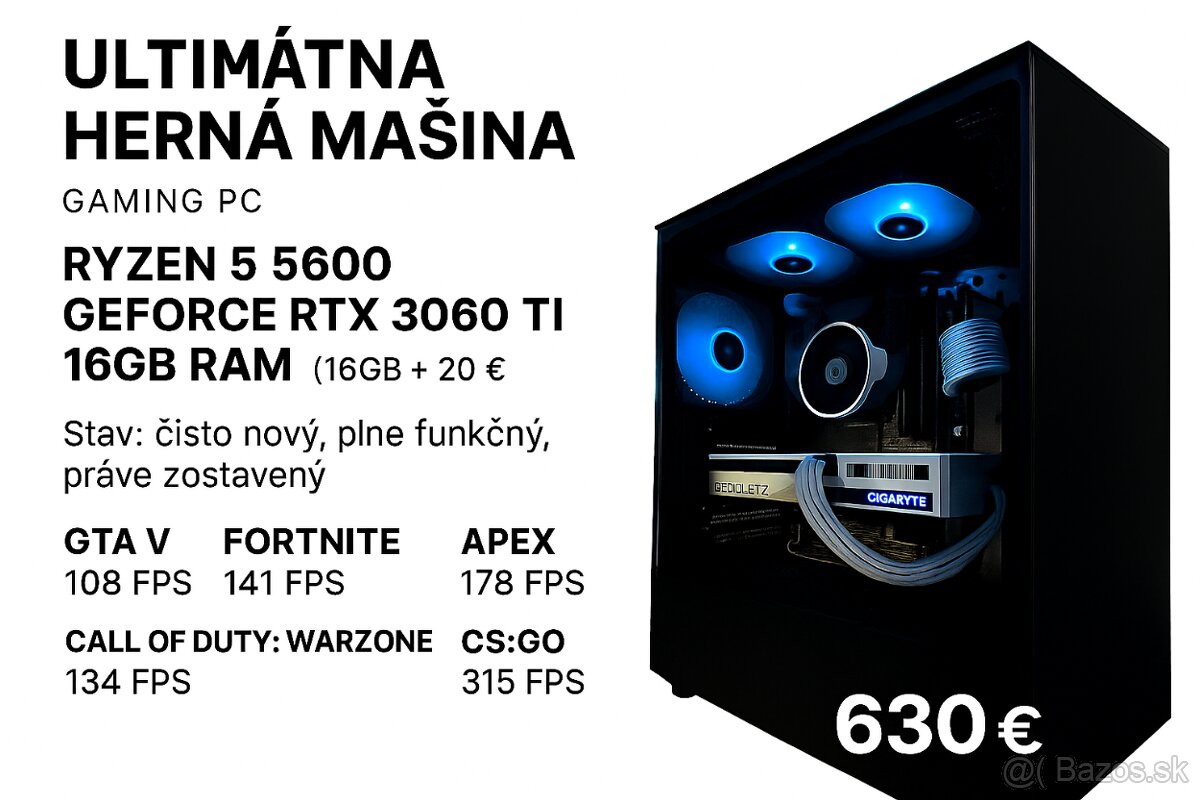 ✅ GAMING PC – RTX 3060 Ti | Ryzen 5 5600 | 16 GB RAM | 2TB S