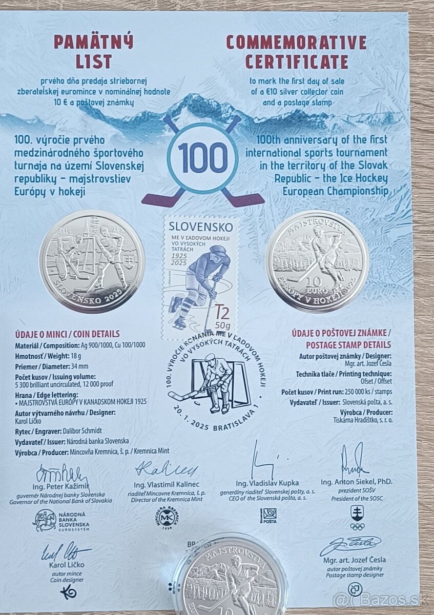 10 Euro/2025 - Majstrovstvá Európy v hokeji - PL
