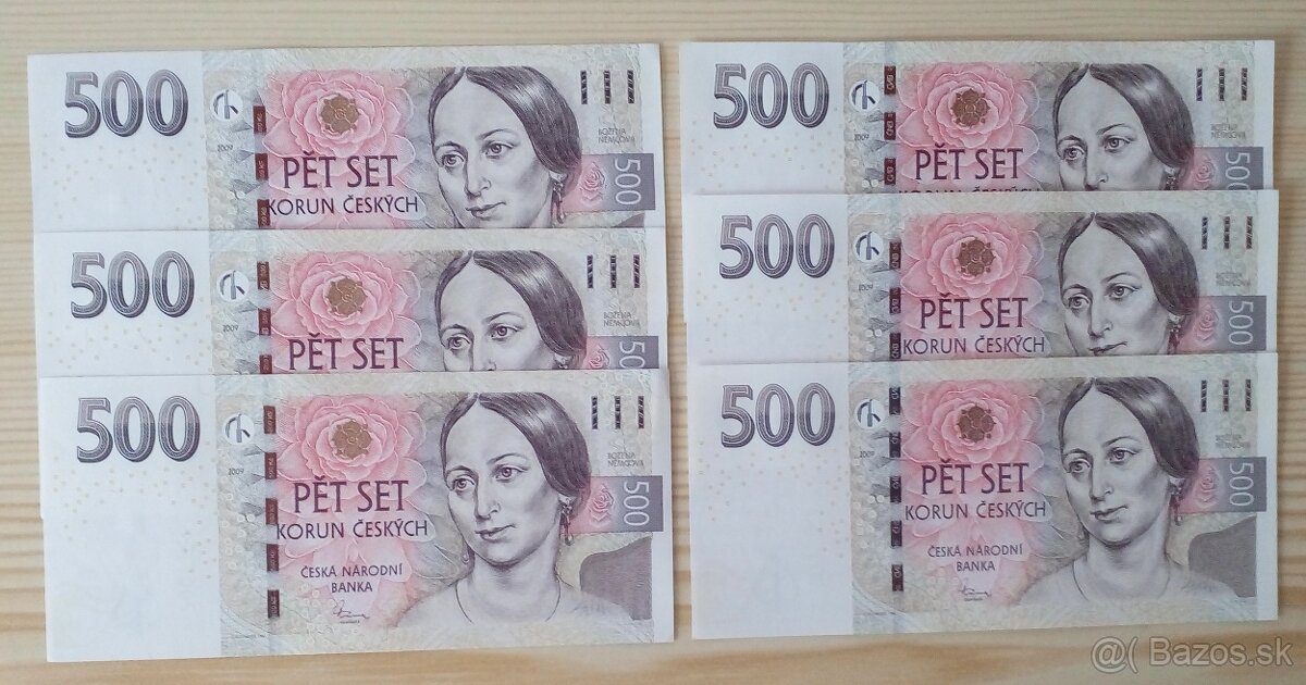 České koruny.
