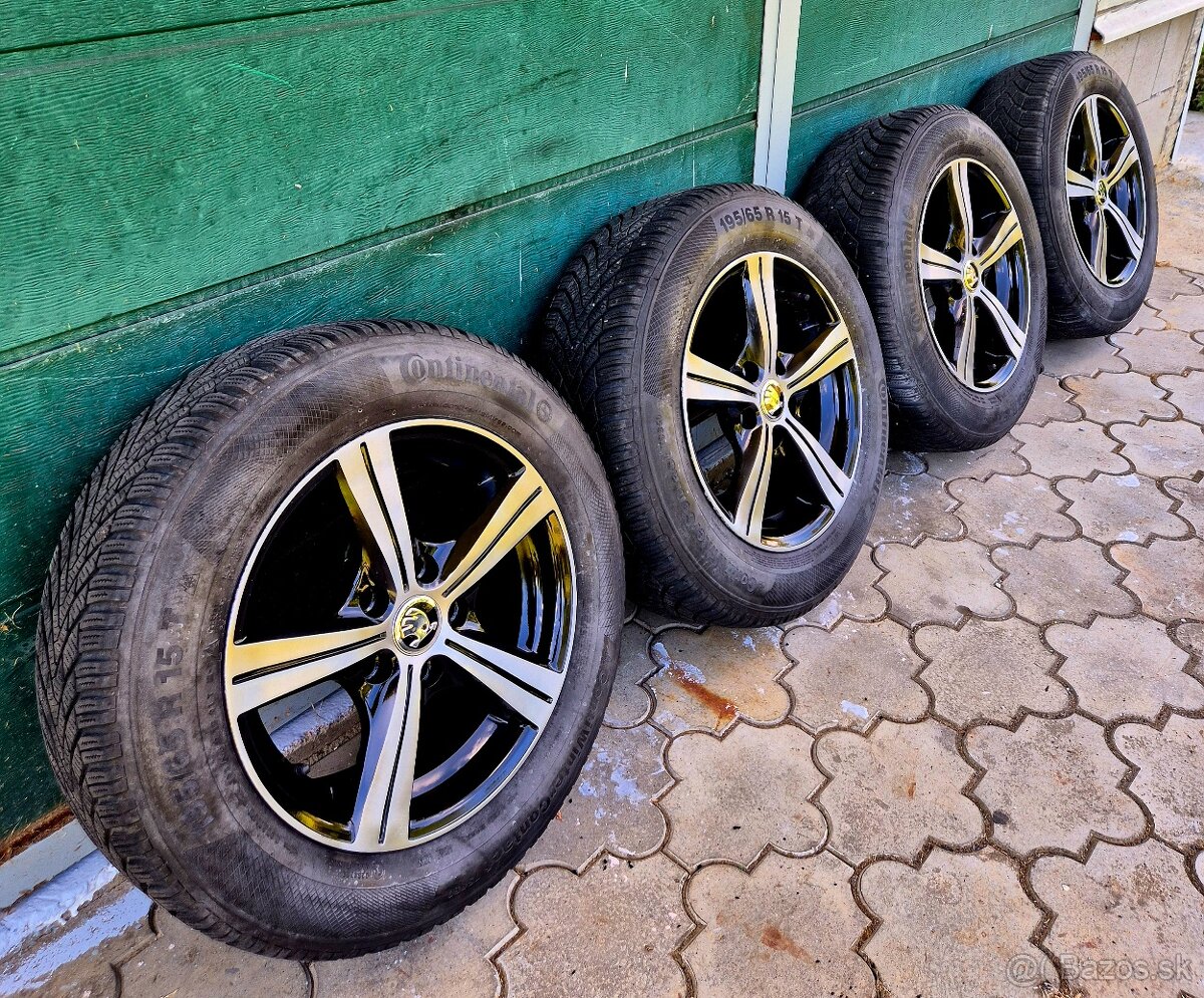 5x112 R15 Elektrony + Pneumatiky 195/65 R15