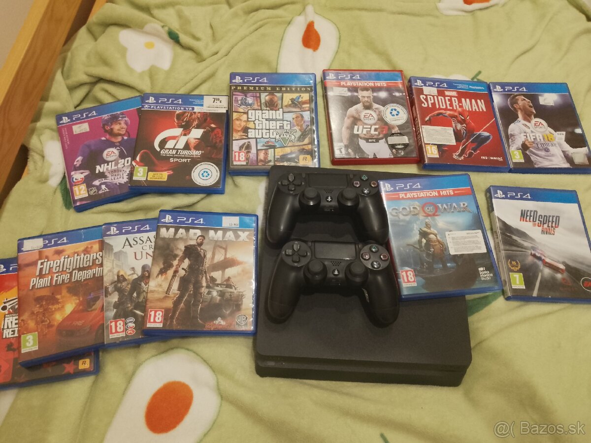 Predám ps4 slim 1TB aj s hrami.